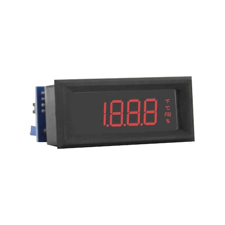 Dwyer Instruments LCD digital panel meter, voltage powered 12VDC/24VDC, amber segments. DPMP-501